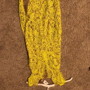Yellow bodycon dress